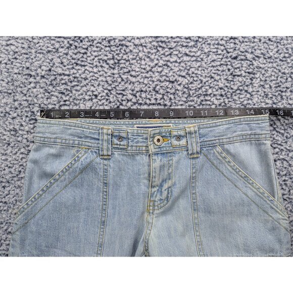 Old Navy Y2K Revival Capris Size 4 Low Rise Light Wash Straight Leg Retro Blue - Picture 10 of 15